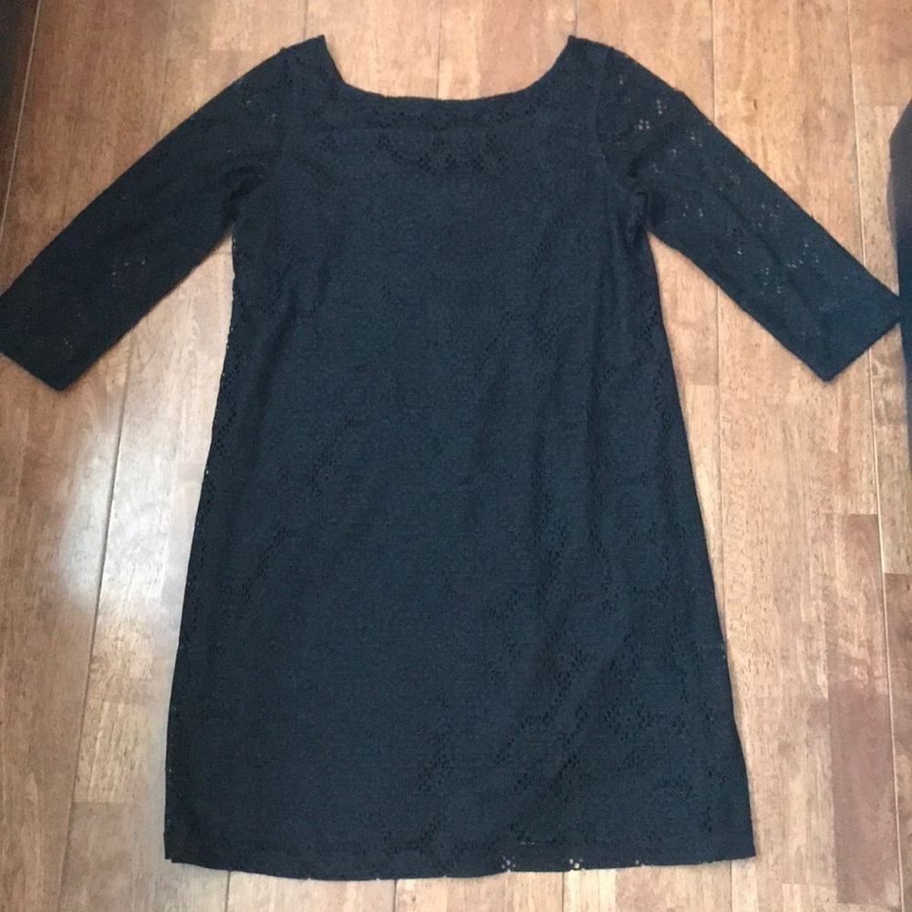 Black Lace A line Mini Dress​​​​​​​​​​​​